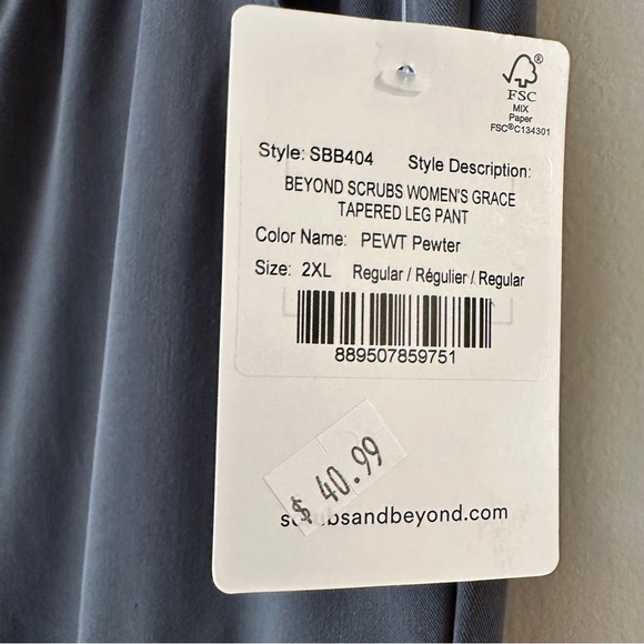 NWT Beyond Scrubs Grace 9-Pocket Tapered Leg Cargo Pant - Picture 7 of 8